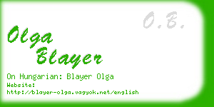 olga blayer business card